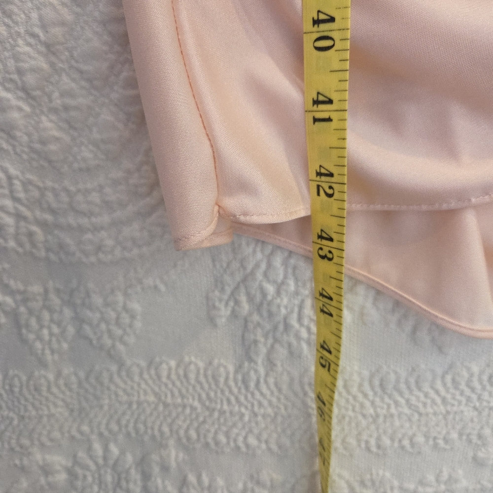 VTG Betsy & Adam Evening Dress Size 6 Pink Draping Wrap Beaded Clasp 80s Glam - Picture 13 of 16